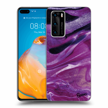 Θήκη για Huawei P40 - Purple glitter