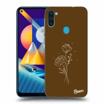 Θήκη για Samsung Galaxy M11 - Brown flowers