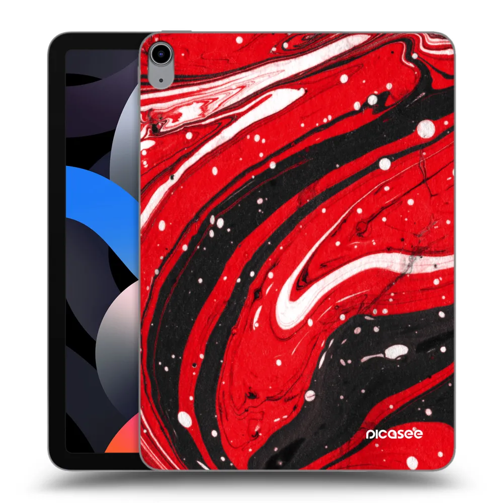 Picasee διαφανής θήκη σιλικόνης Apple iPad Air 4 10.9" 2020 - Red black