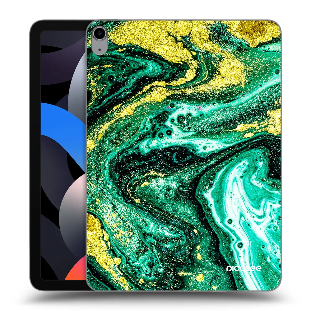 Picasee διαφανής θήκη σιλικόνης Apple iPad Air 4 10.9" 2020 - Green Gold
