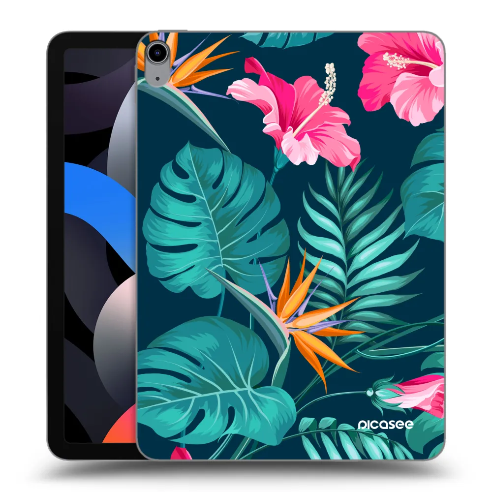 Picasee διαφανής θήκη σιλικόνης Apple iPad Air 4 10.9" 2020 - Pink Monstera