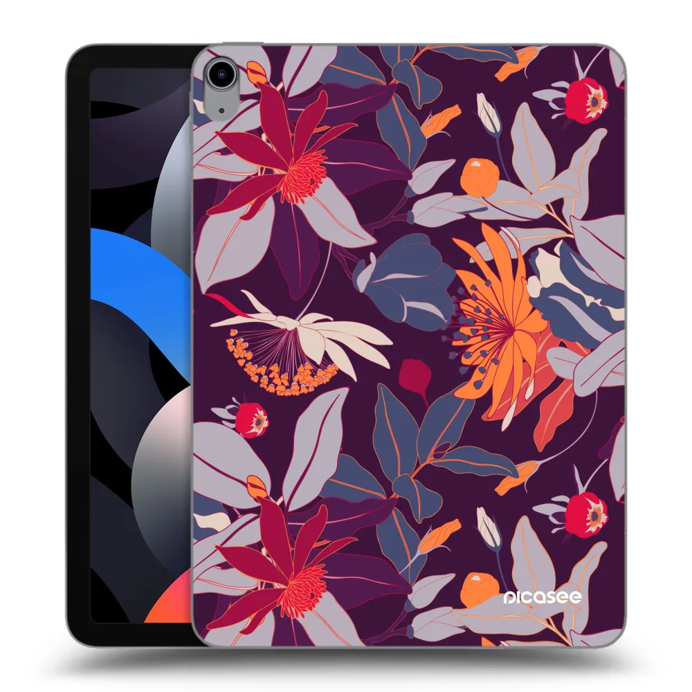 Picasee διαφανής θήκη σιλικόνης Apple iPad Air 4 10.9" 2020 - Purple Leaf