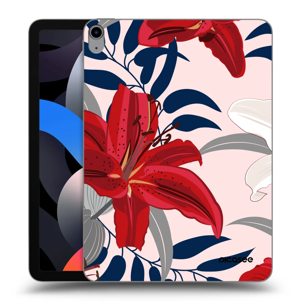 Picasee διαφανής θήκη σιλικόνης Apple iPad Air 4 10.9" 2020 - Red Lily