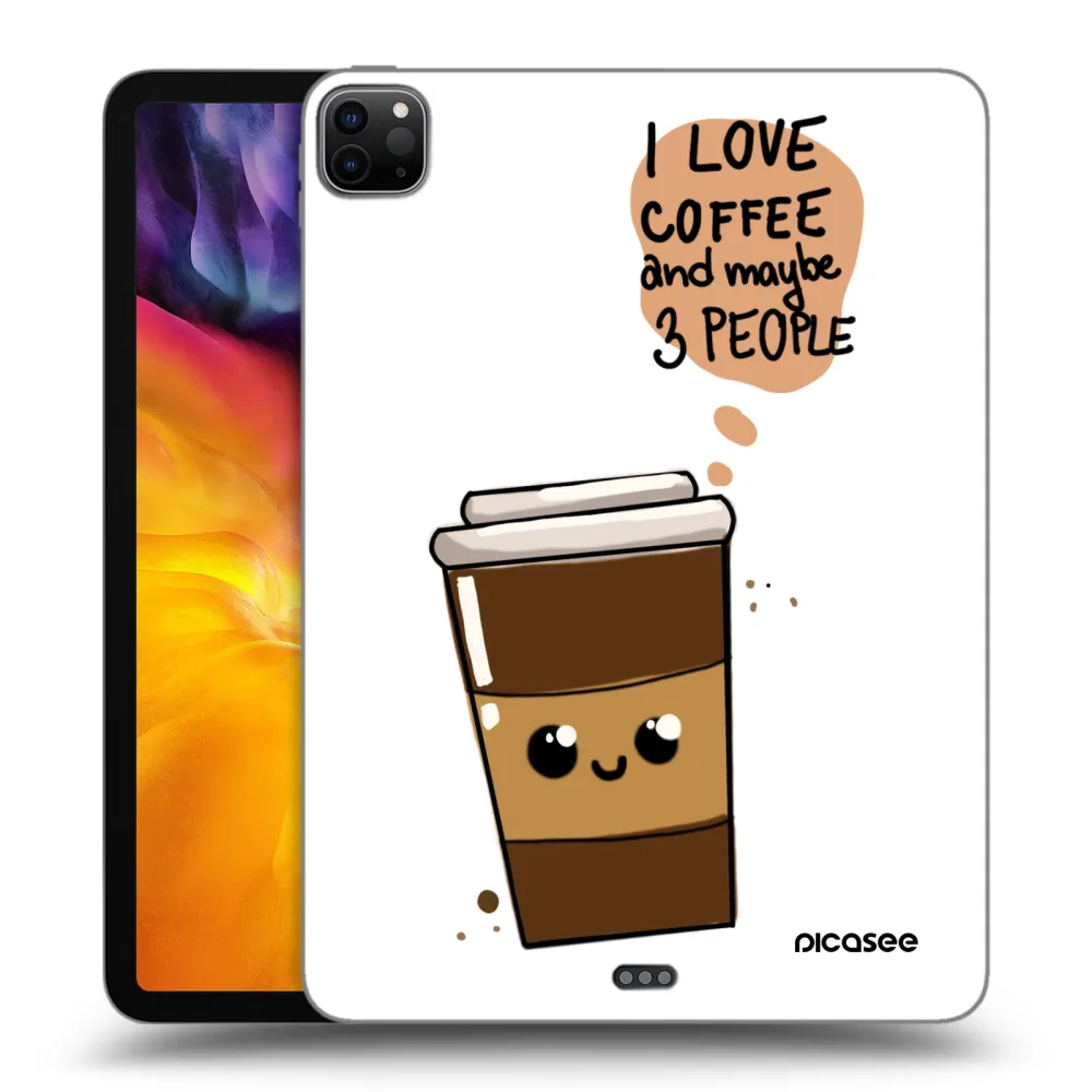 Picasee Μαύρη θήκη σιλικόνης για Apple iPad Pro 11" 2020 (2.gen) - Cute coffee