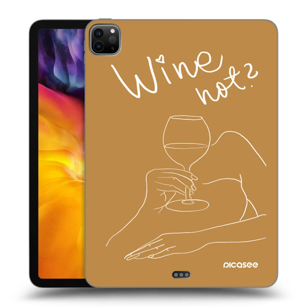 Picasee Μαύρη θήκη σιλικόνης για Apple iPad Pro 11" 2020 (2.gen) - Wine not