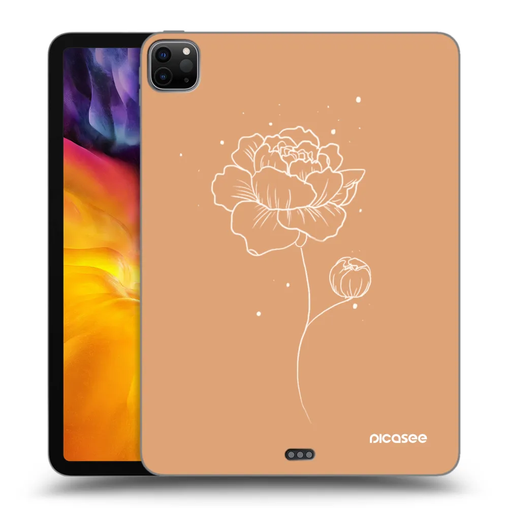 Picasee Μαύρη θήκη σιλικόνης για Apple iPad Pro 11" 2020 (2.gen) - Peonies