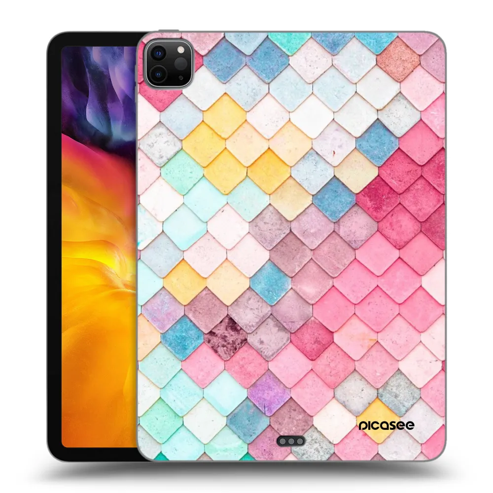 Picasee Μαύρη θήκη σιλικόνης για Apple iPad Pro 11" 2020 (2.gen) - Colorful roof