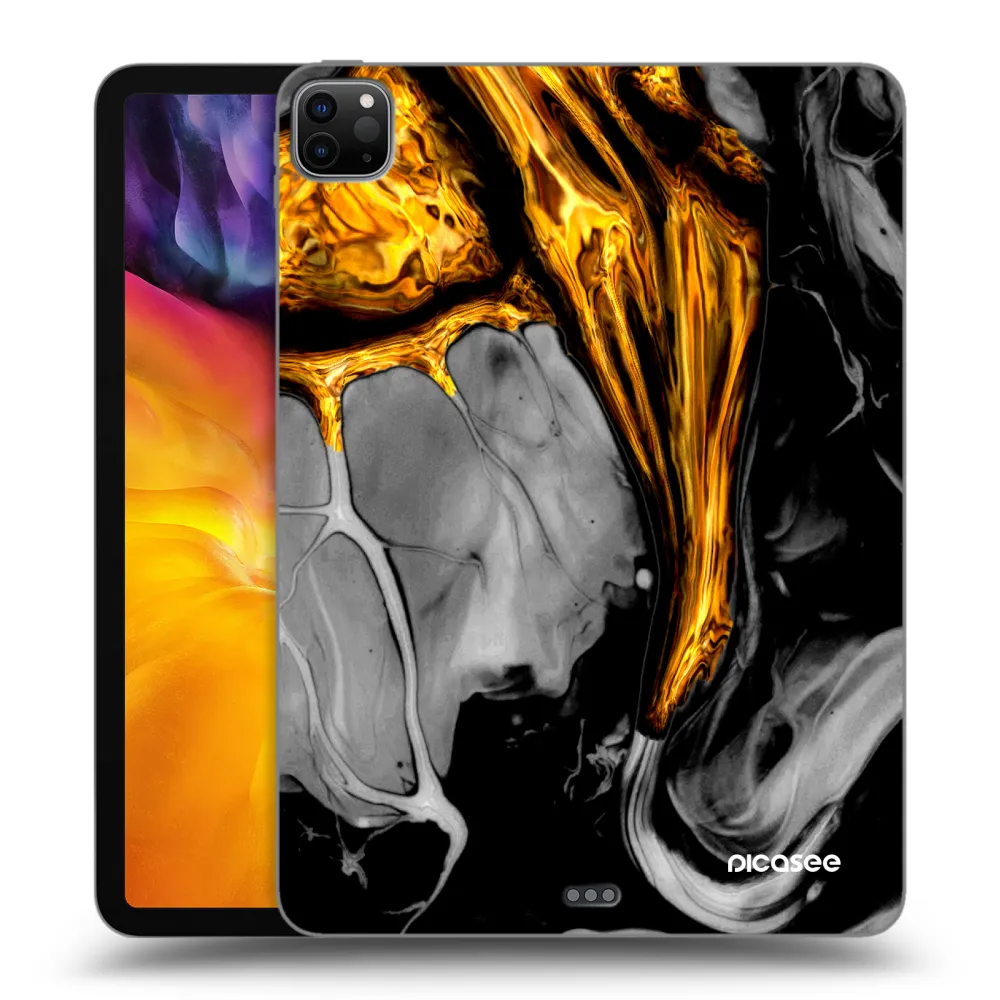 Picasee Μαύρη θήκη σιλικόνης για Apple iPad Pro 11" 2020 (2.gen) - Black Gold