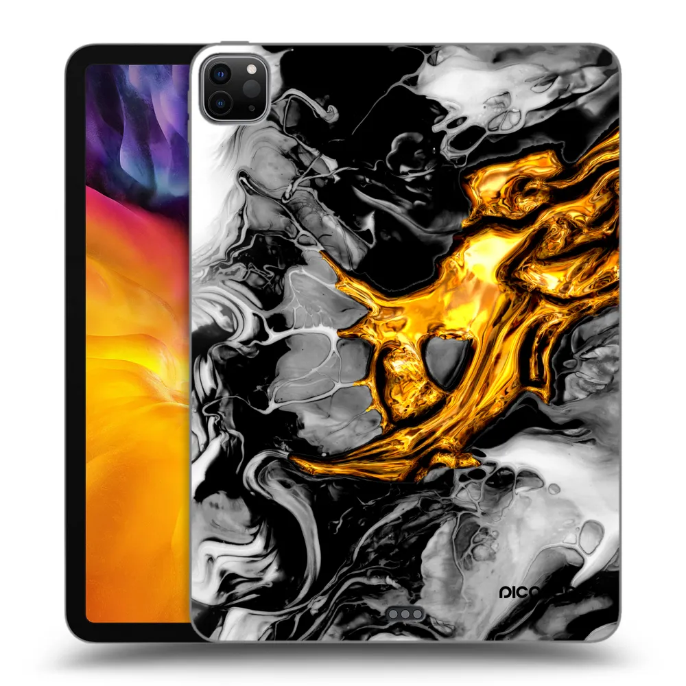 Picasee Μαύρη θήκη σιλικόνης για Apple iPad Pro 11" 2020 (2.gen) - Black Gold 2