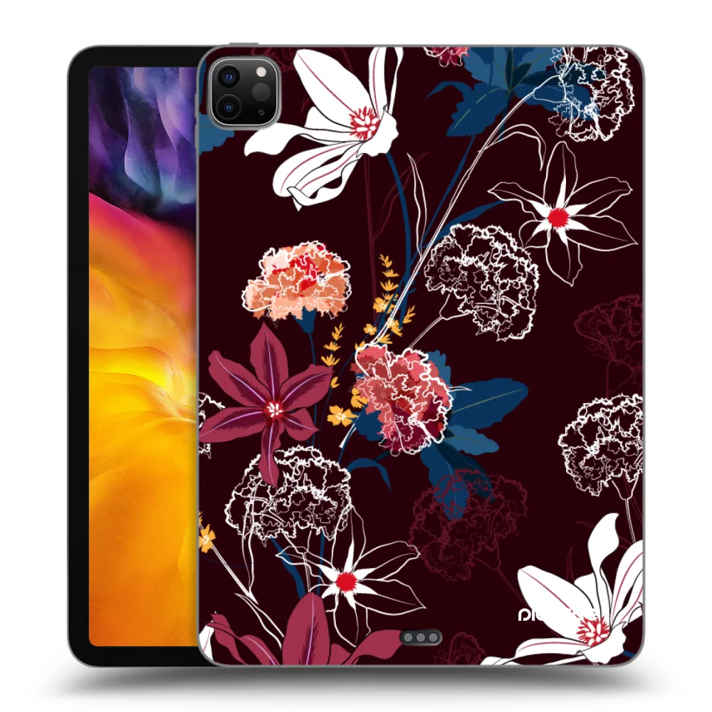 Picasee Μαύρη θήκη σιλικόνης για Apple iPad Pro 11" 2020 (2.gen) - Dark Meadow