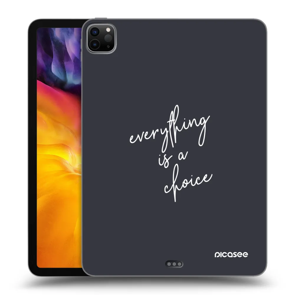 Picasee Μαύρη θήκη σιλικόνης για Apple iPad Pro 11" 2020 (2.gen) - Everything is a choice