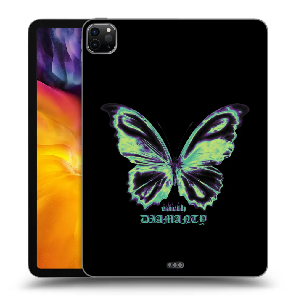 Picasee Μαύρη θήκη σιλικόνης για Apple iPad Pro 11" 2020 (2.gen) - Diamanty Blue