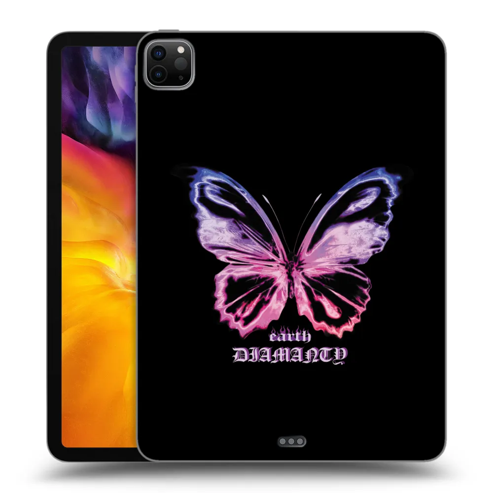 Picasee Μαύρη θήκη σιλικόνης για Apple iPad Pro 11" 2020 (2.gen) - Diamanty Purple