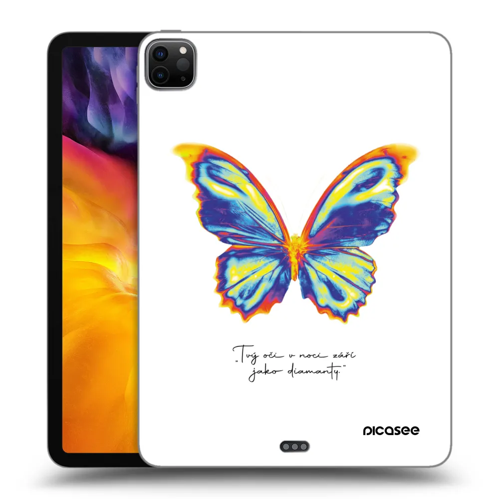 Picasee Μαύρη θήκη σιλικόνης για Apple iPad Pro 11" 2020 (2.gen) - Diamanty White