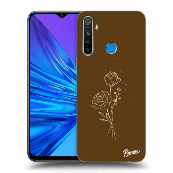 Θήκη για Realme 5 - Brown flowers