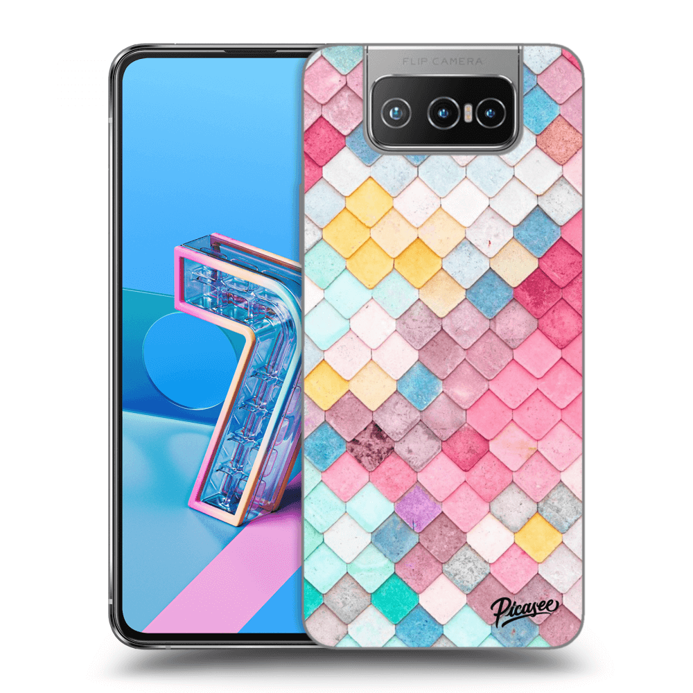 Picasee διαφανής θήκη σιλικόνης Asus Zenfone 7 ZS670KS - Colorful roof