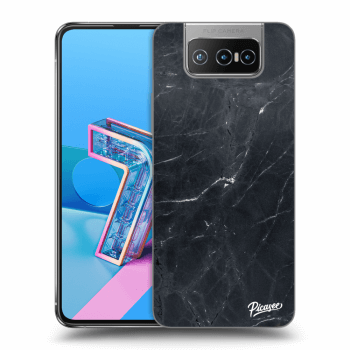 Picasee διαφανής θήκη σιλικόνης Asus Zenfone 7 ZS670KS - Black marble