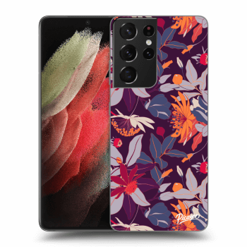 Θήκη για Samsung Galaxy S21 Ultra 5G G998B - Purple Leaf