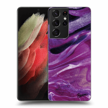 Θήκη για Samsung Galaxy S21 Ultra 5G G998B - Purple glitter