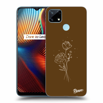 Θήκη για Realme 7i - Brown flowers