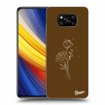 Θήκη για Xiaomi Poco X3 Pro - Brown flowers