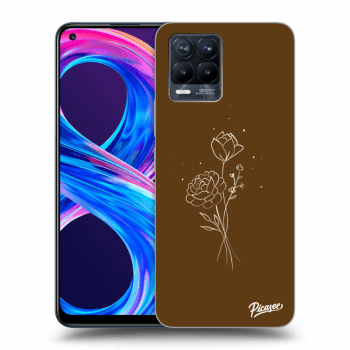 Θήκη για Realme 8 Pro - Brown flowers