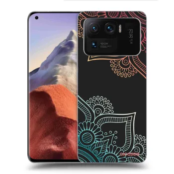 Picasee Μαύρη θήκη σιλικόνης για Xiaomi Mi 11 Ultra - Flowers pattern