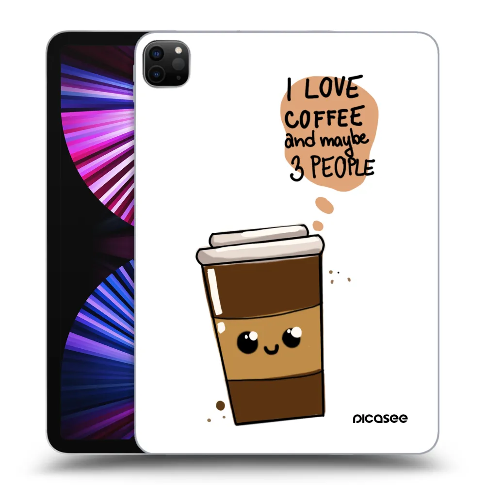 Picasee Μαύρη θήκη σιλικόνης για Apple iPad Pro 11" 2021 (3.gen) - Cute coffee