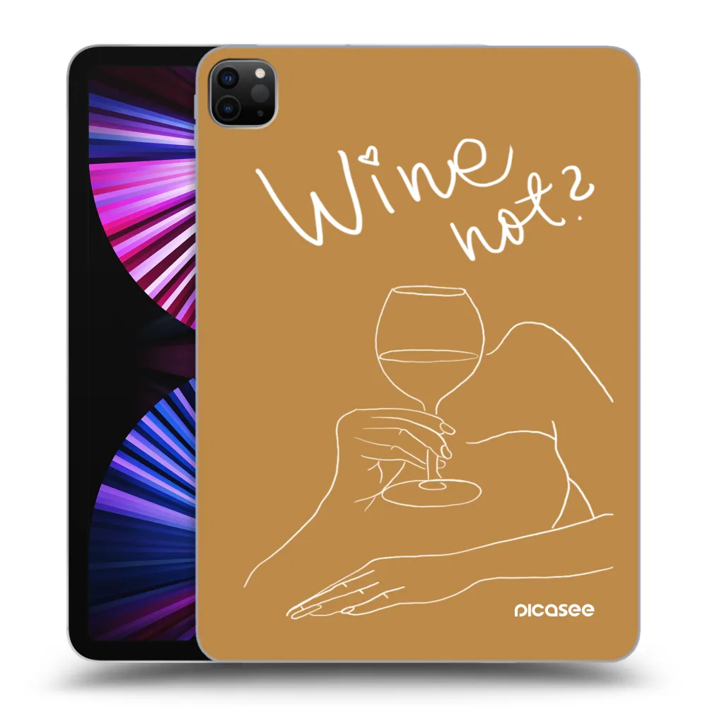 Picasee Μαύρη θήκη σιλικόνης για Apple iPad Pro 11" 2021 (3.gen) - Wine not