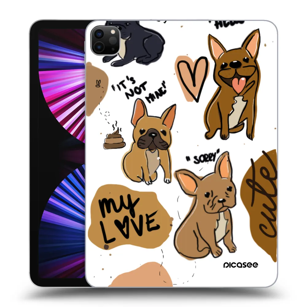 Picasee Μαύρη θήκη σιλικόνης για Apple iPad Pro 11" 2021 (3.gen) - Frenchies