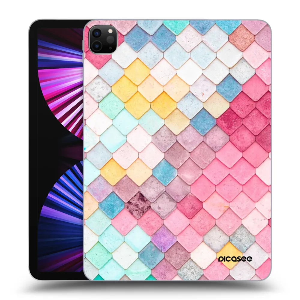 Picasee Μαύρη θήκη σιλικόνης για Apple iPad Pro 11" 2021 (3.gen) - Colorful roof