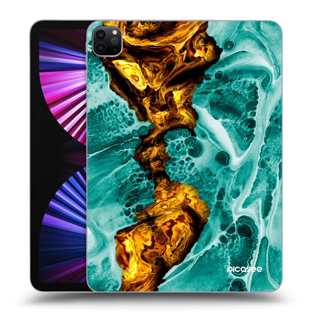 Picasee Μαύρη θήκη σιλικόνης για Apple iPad Pro 11" 2021 (3.gen) - Goldsky