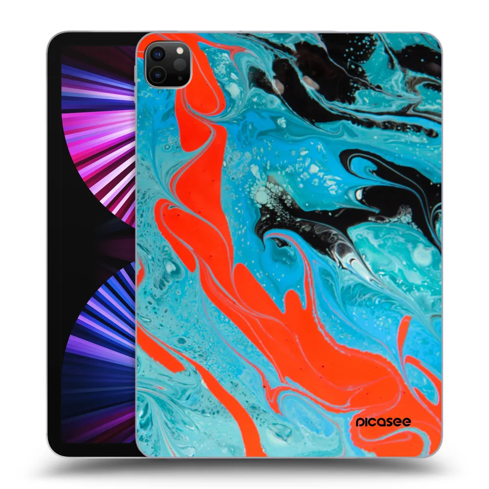 Picasee Μαύρη θήκη σιλικόνης για Apple iPad Pro 11" 2021 (3.gen) - Blue Magma