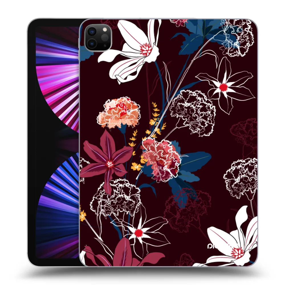 Picasee Μαύρη θήκη σιλικόνης για Apple iPad Pro 11" 2021 (3.gen) - Dark Meadow