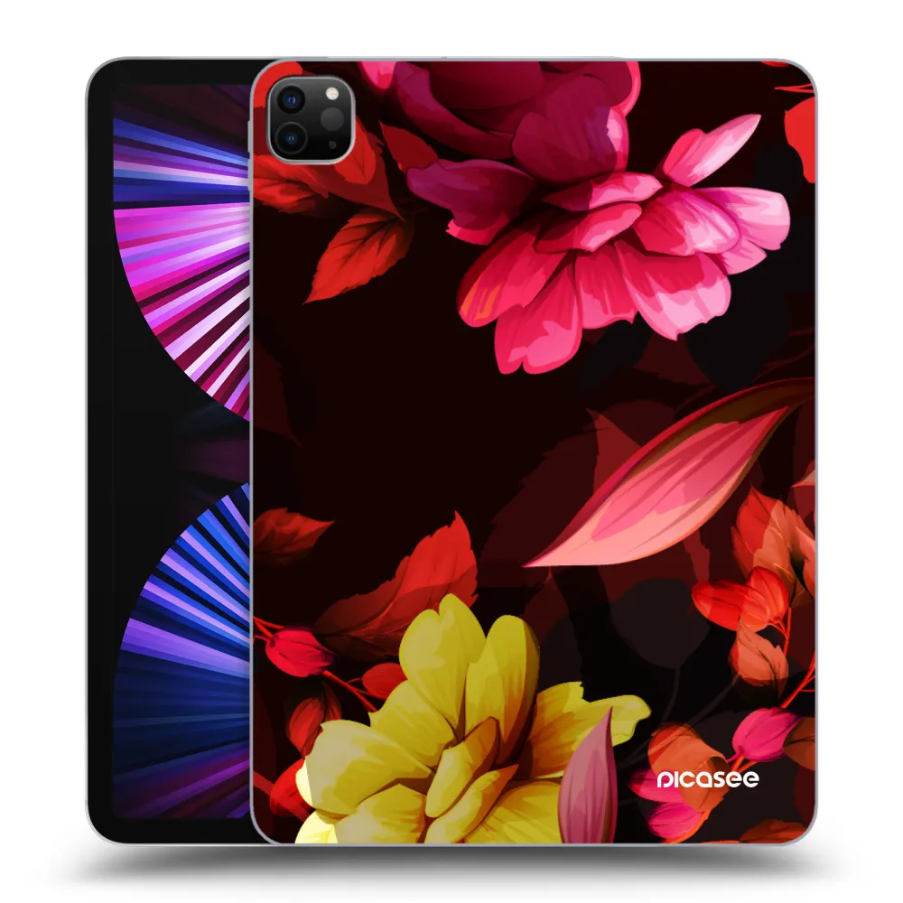 Picasee Μαύρη θήκη σιλικόνης για Apple iPad Pro 11" 2021 (3.gen) - Dark Peonny