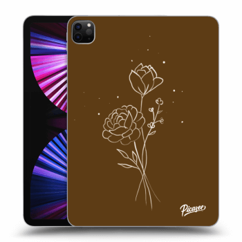 Θήκη για Apple iPad Pro 11" 2021 (3.gen) - Brown flowers