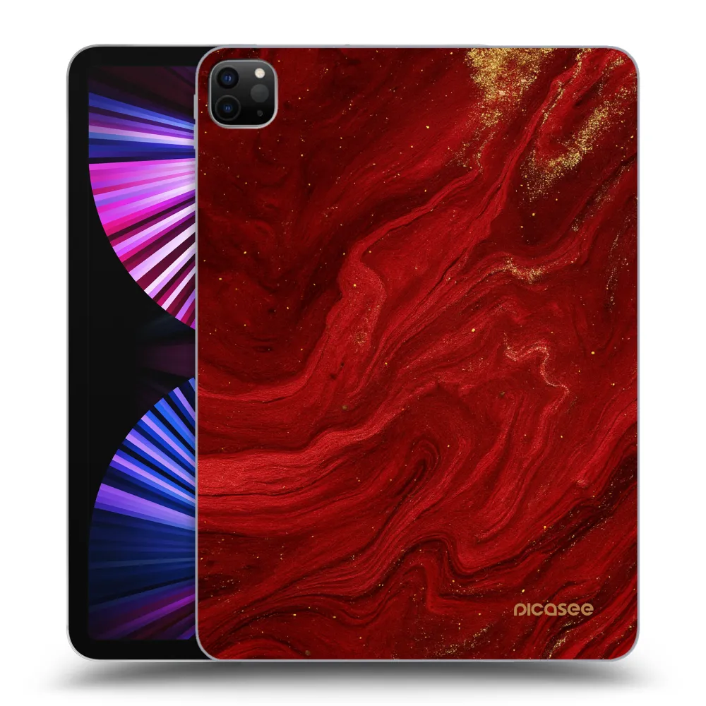 Picasee Μαύρη θήκη σιλικόνης για Apple iPad Pro 11" 2021 (3.gen) - Red