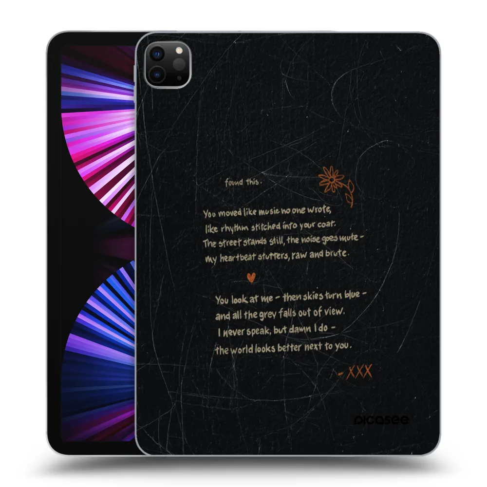 Picasee Μαύρη θήκη σιλικόνης για Apple iPad Pro 11" 2021 (3.gen) - POET