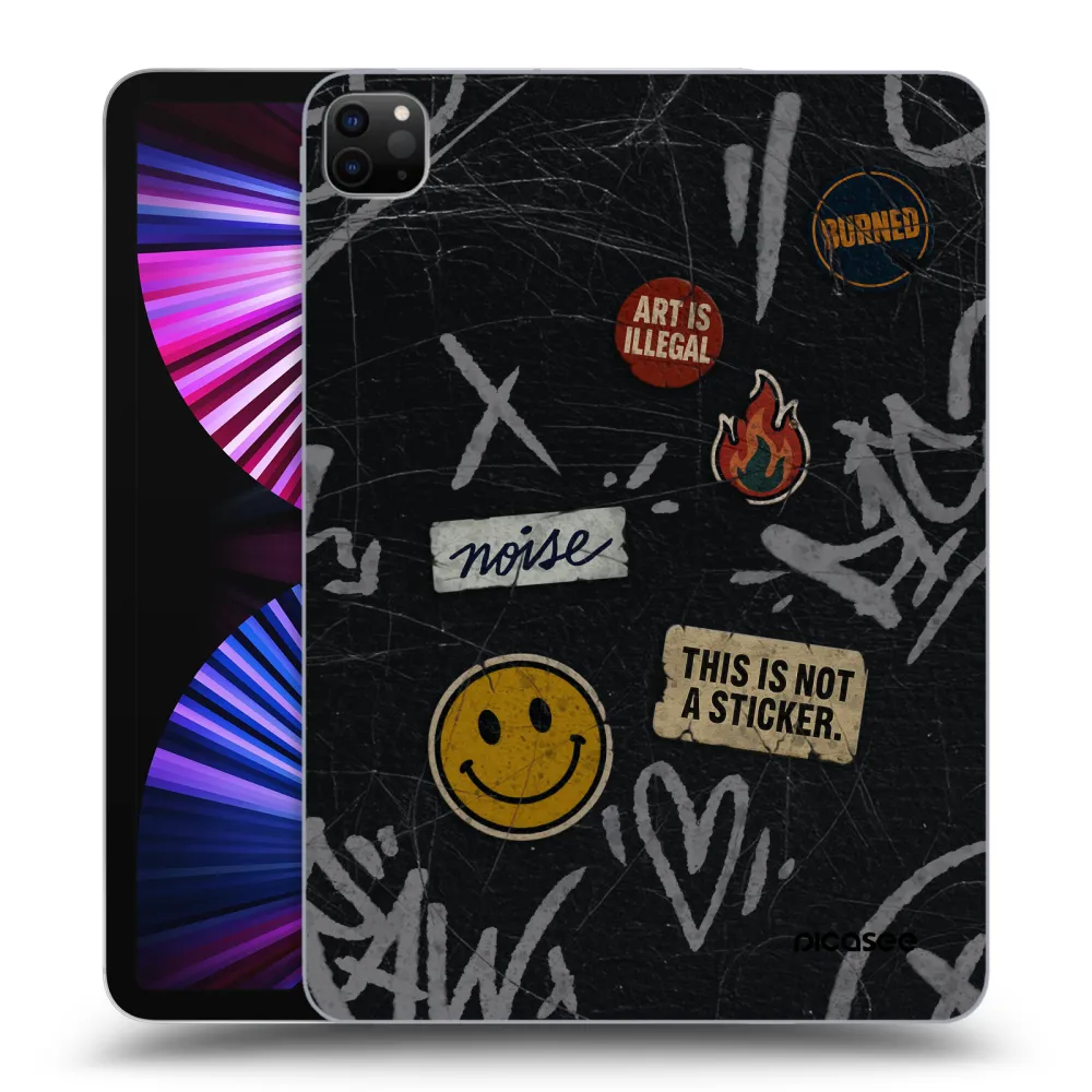 Picasee Μαύρη θήκη σιλικόνης για Apple iPad Pro 11" 2021 (3.gen) - STICKERS x TAGS