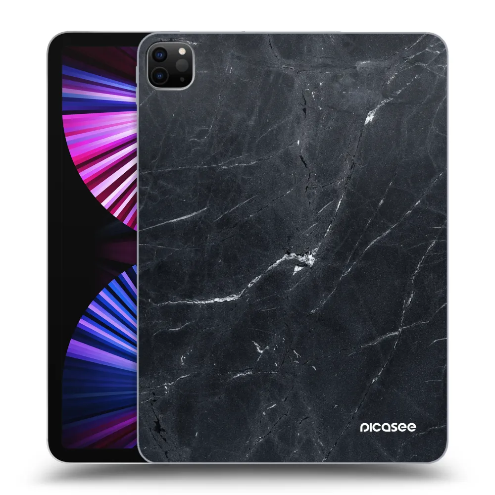 Picasee Μαύρη θήκη σιλικόνης για Apple iPad Pro 11" 2021 (3.gen) - Black marble