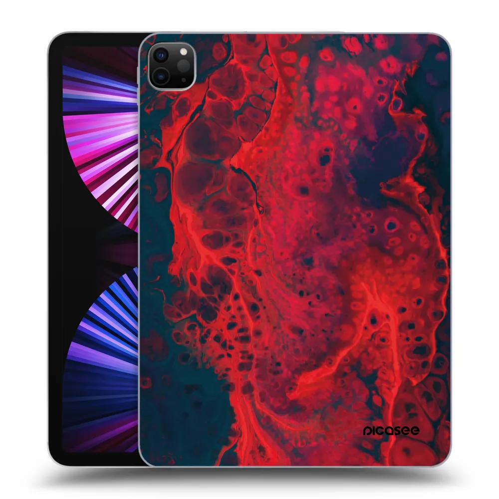 Picasee Μαύρη θήκη σιλικόνης για Apple iPad Pro 11" 2021 (3.gen) - Organic red