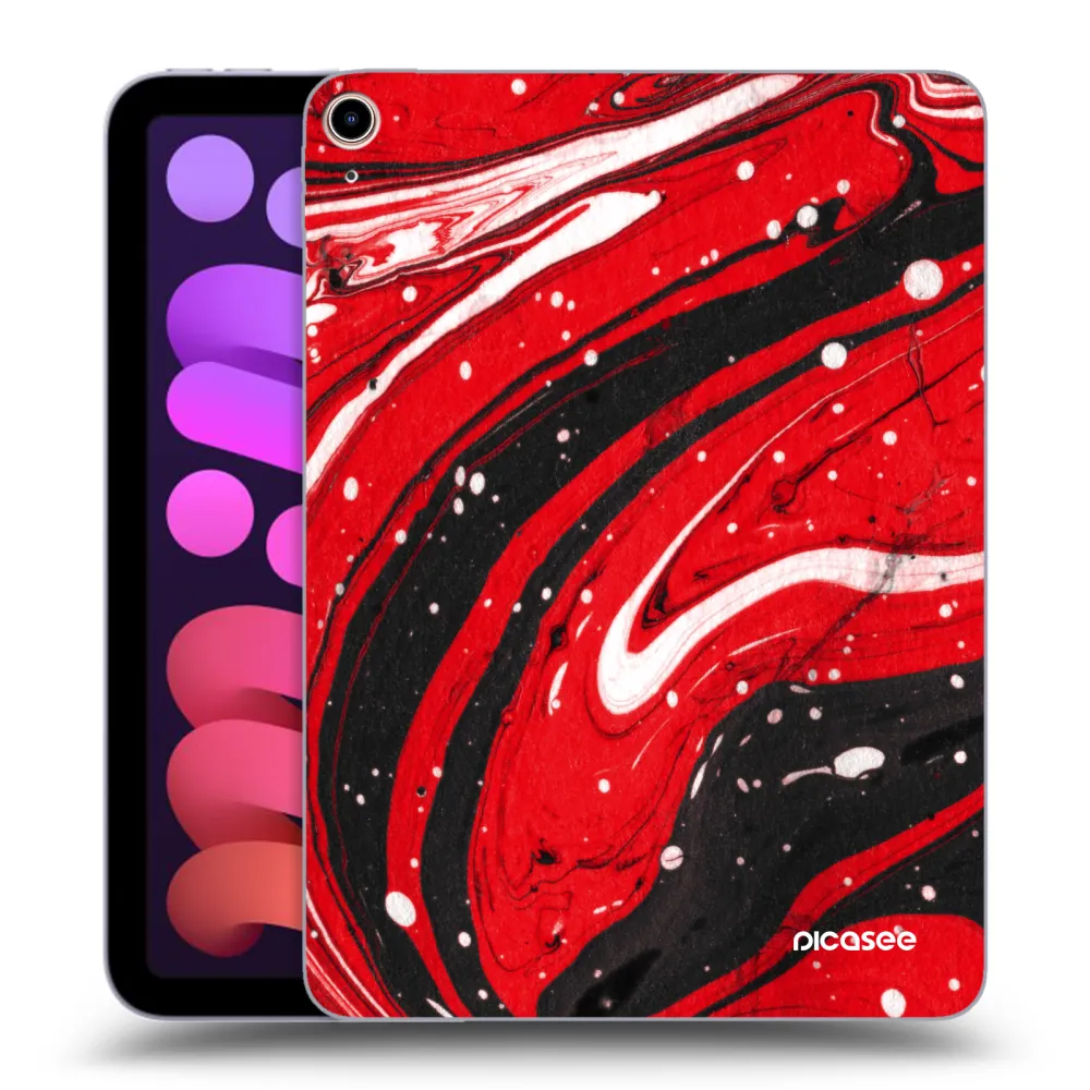 Picasee διαφανής θήκη σιλικόνης Apple iPad mini 2021 (6. gen) - Red black