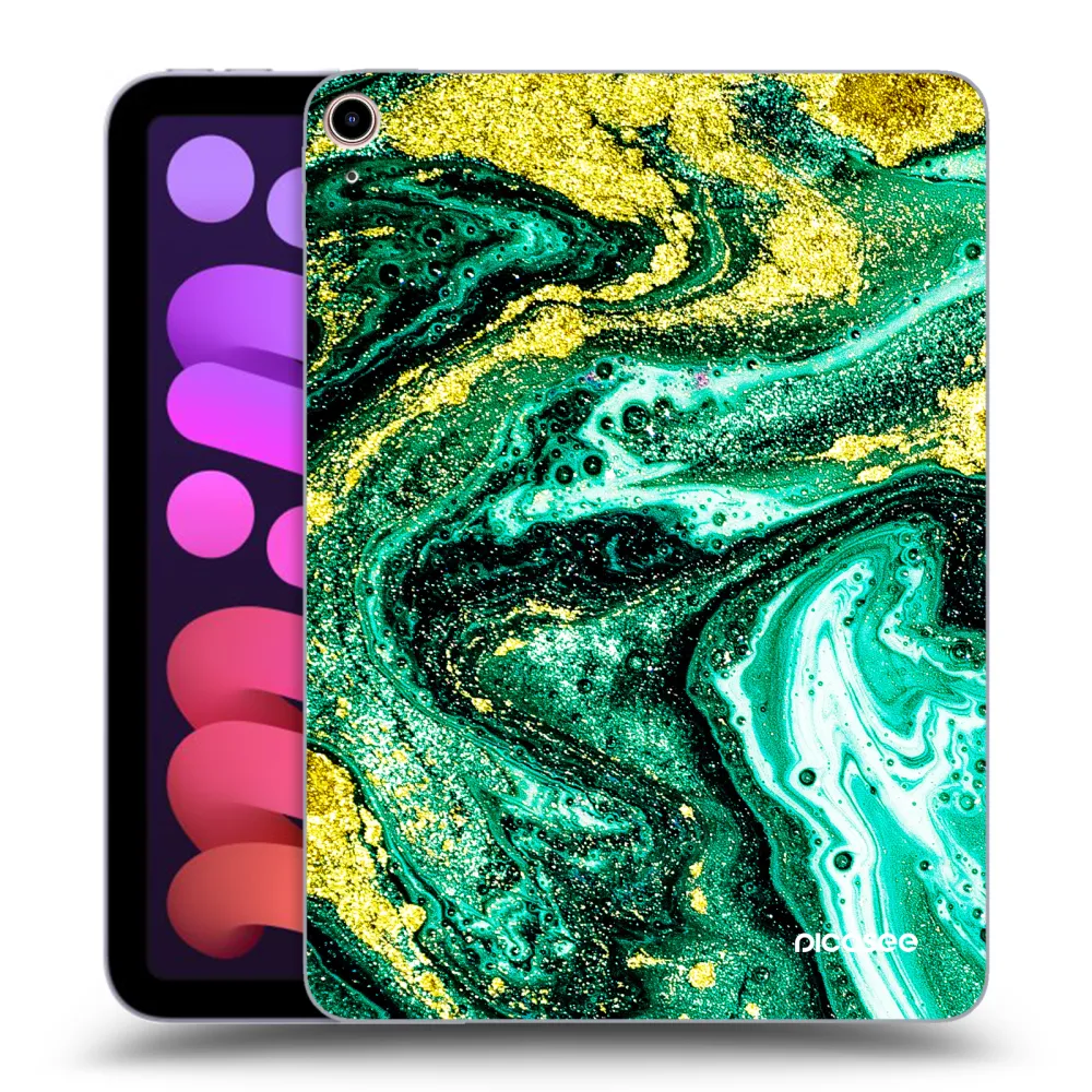 Picasee διαφανής θήκη σιλικόνης Apple iPad mini 2021 (6. gen) - Green Gold