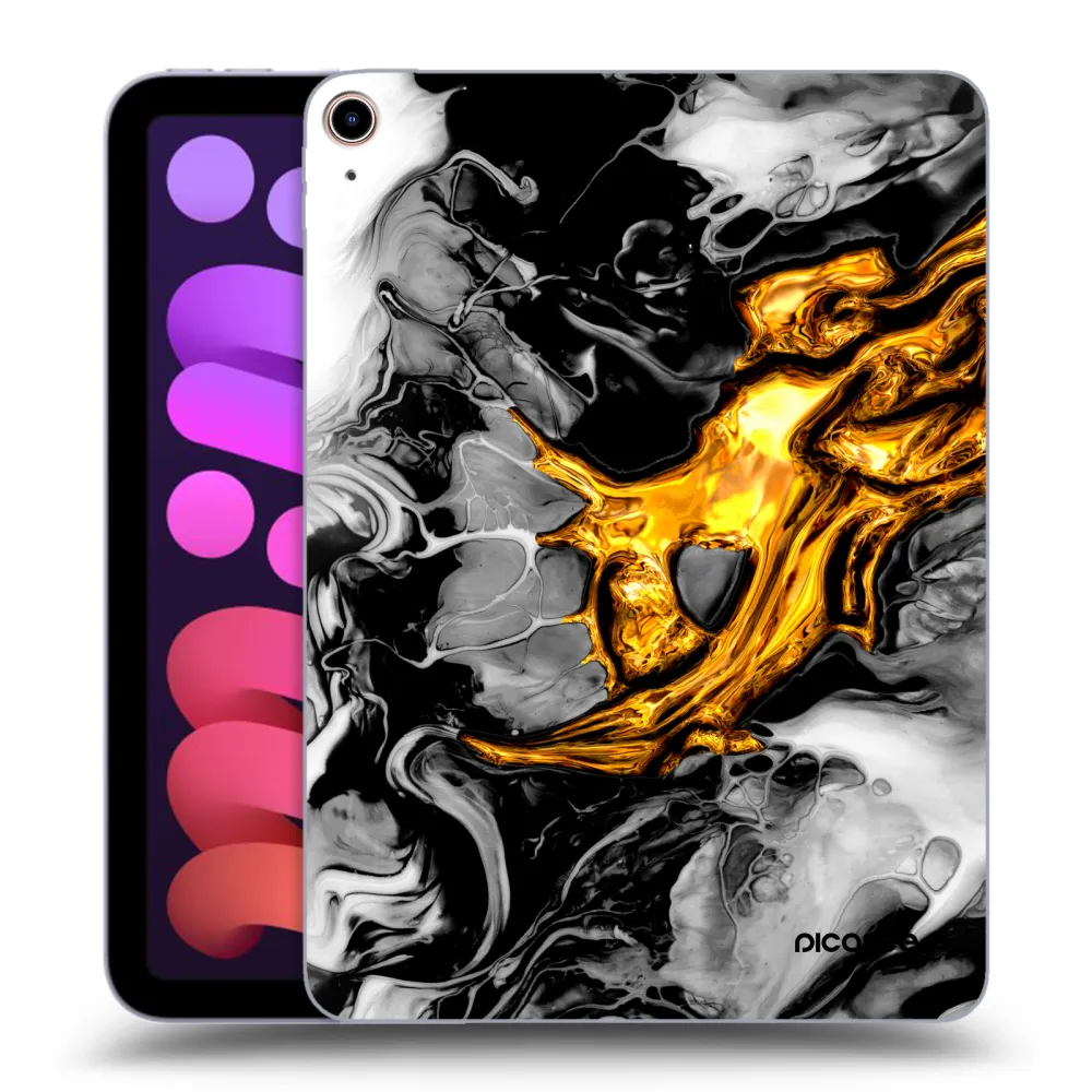 Picasee διαφανής θήκη σιλικόνης Apple iPad mini 2021 (6. gen) - Black Gold 2