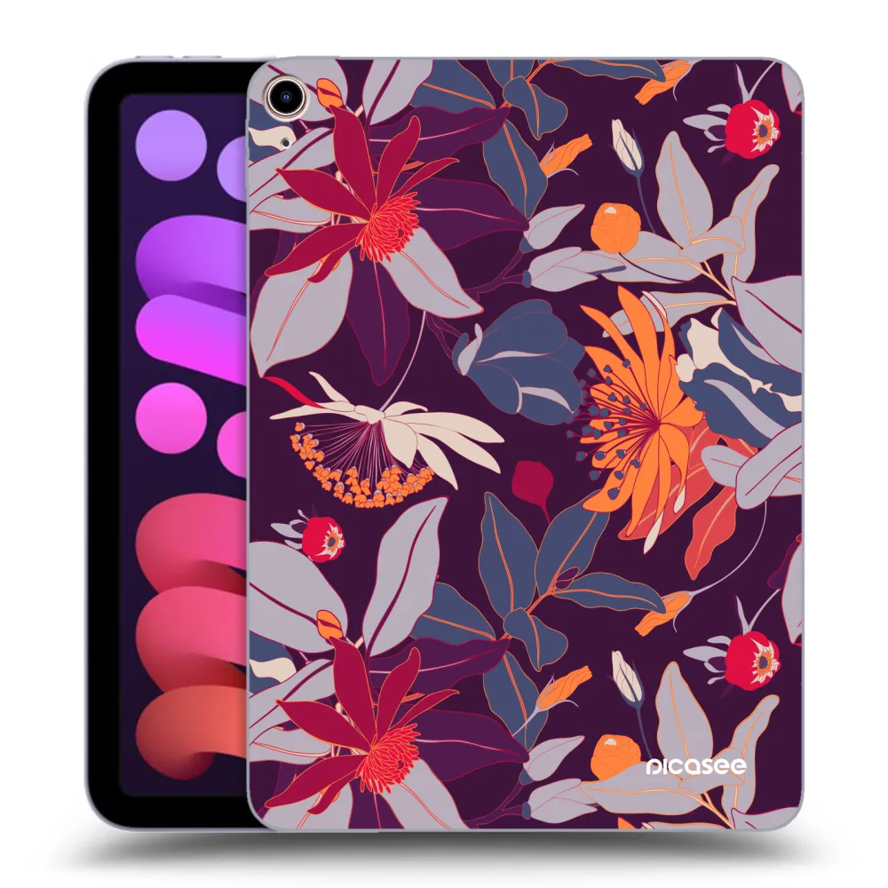 Picasee διαφανής θήκη σιλικόνης Apple iPad mini 2021 (6. gen) - Purple Leaf