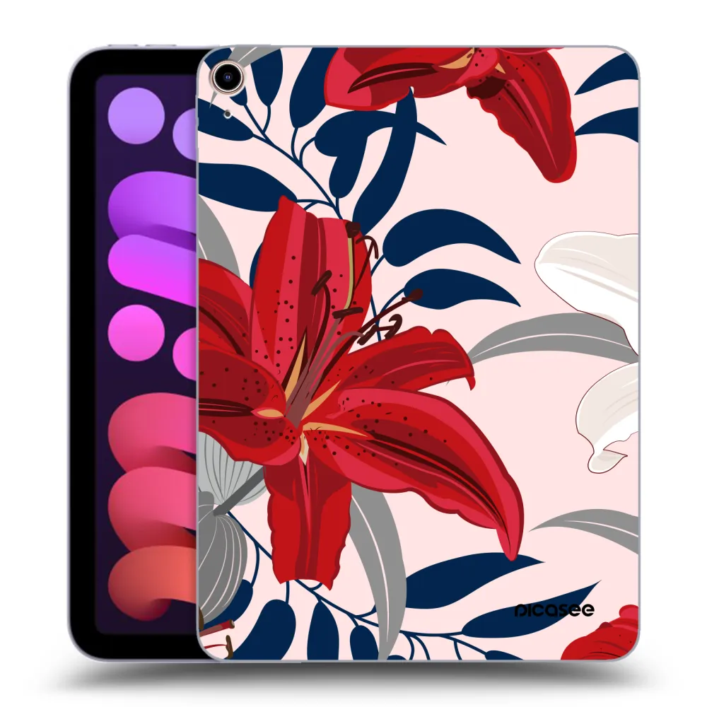 Picasee διαφανής θήκη σιλικόνης Apple iPad mini 2021 (6. gen) - Red Lily