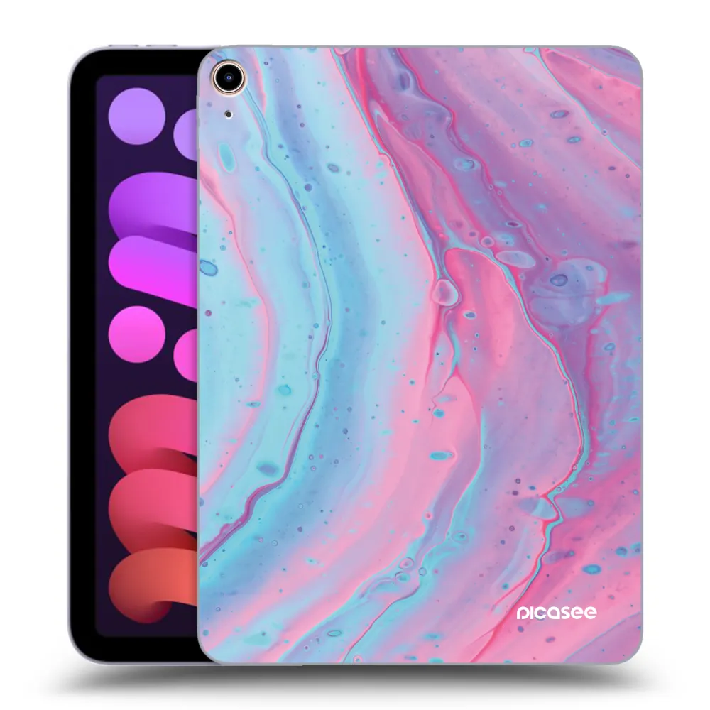 Picasee διαφανής θήκη σιλικόνης Apple iPad mini 2021 (6. gen) - Pink liquid