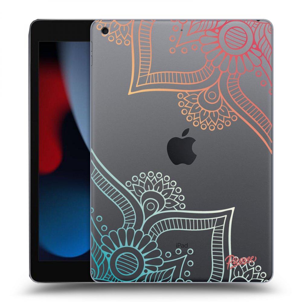 Picasee διαφανής θήκη σιλικόνης Apple iPad 10.2" 2021 (9. gen) - Flowers pattern