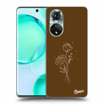 Θήκη για Honor 50 5G - Brown flowers