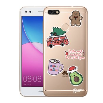 Picasee διαφανής θήκη σιλικόνης Huawei P9 Lite Mini - Christmas Stickers